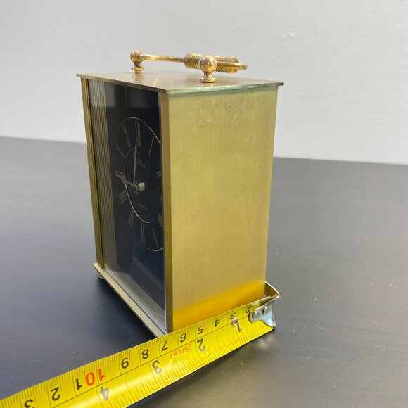 West Germany Sensor Quartz, Brass Clock Working Perfectly, Golden and Black, Tab - Picture 7 of 10